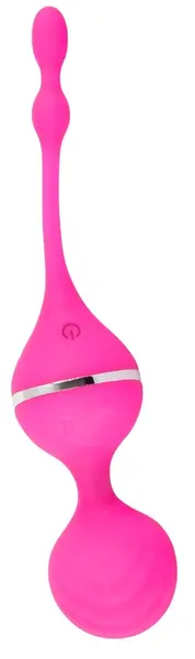 Вибриращи топчета за тазово дъно, розови, USB, 18 см