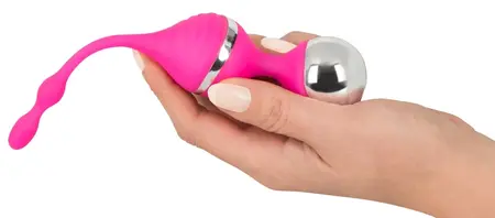 Вибриращи топчета за тазово дъно, розови, USB, 18 см