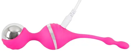 Вибриращи топчета за тазово дъно, розови, USB, 18 см