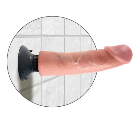 King Cock Vibrating Flexible Model 9” - Adjustable, Suction Base, Waterproof