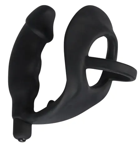 You2Toys Vibrating Silicone Plug & Ring Set, Black, 11.2 cm