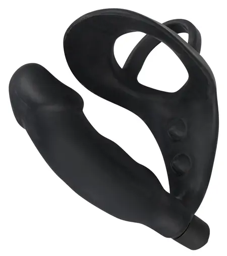 You2Toys Vibrating Silicone Plug & Ring Set, Black, 11.2 cm