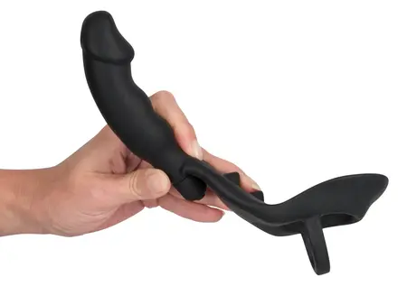 You2Toys Vibrating Silicone Plug & Ring Set, Black, 11.2 cm
