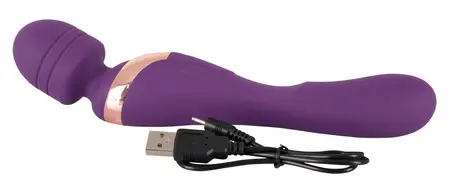 Javida Double Massager Flexible Dual-Ended Purple Silicone 21.8 cm