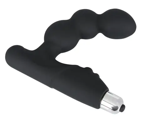 Rebel P-Spot Vibrator Curved Silicone Black 11 cm - Prostate Massager