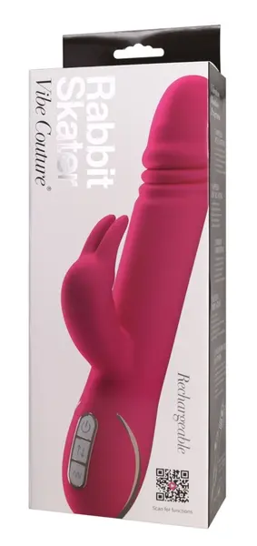 Rabbit Skater силиконов вибратор зайче, розов, водоустойчив, 23 см