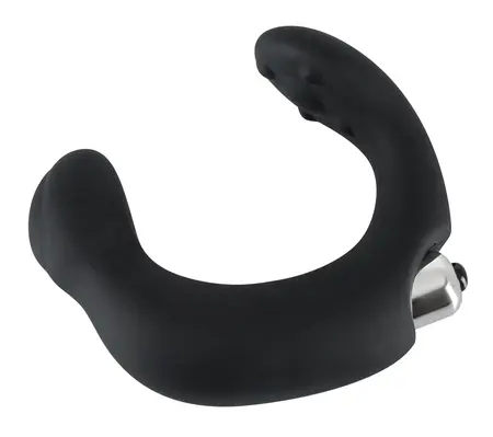 Rebel Black/Silver Prostate Stimulator with Dual Massaging System 20cm