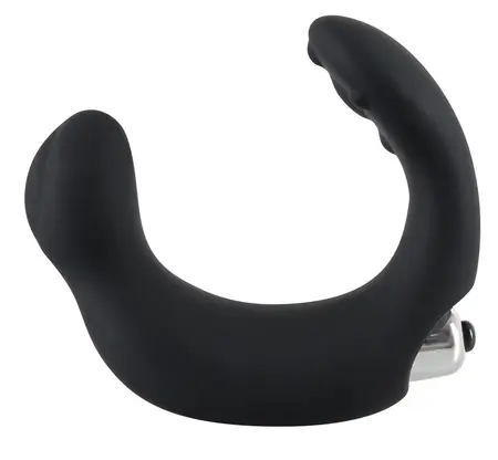 Rebel Black/Silver Prostate Stimulator with Dual Massaging System 20cm
