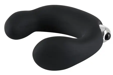 Rebel Black/Silver Prostate Stimulator with Dual Massaging System 20cm