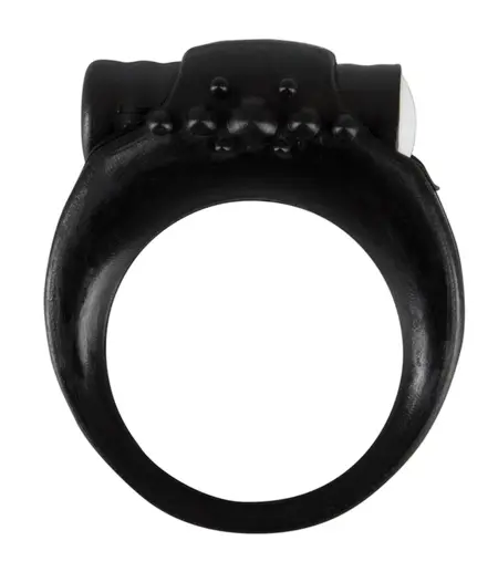 Sweet Smile Black Vibrating Ring Silicone Flexible 3.2cm