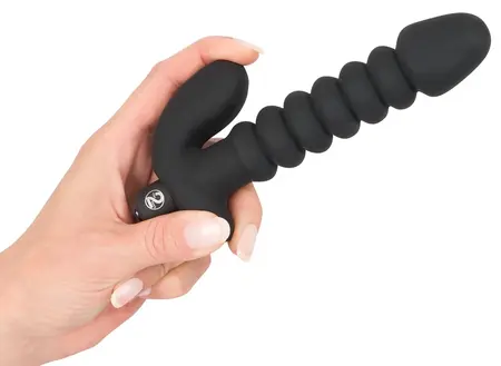 Black Velvets Dual-Action Intimate Device Silicone 17cm Black