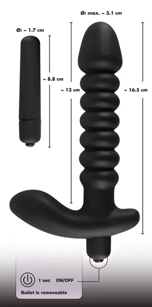 Black Velvets Dual-Action Intimate Device Silicone 17cm Black