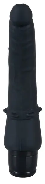 Vibra Lotus Black Flexible Silicone Stimulation Device 25 cm