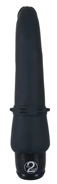 Vibra Lotus Black Flexible Silicone Stimulation Device 25 cm
