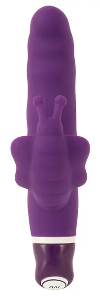 Smile G-Butterfly Silicone Dual Motor Intimate Device Purple 15.5cm