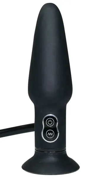 You2Toys True Black Inflatable Vibrating Plug 7-Mode Silicone 17cm