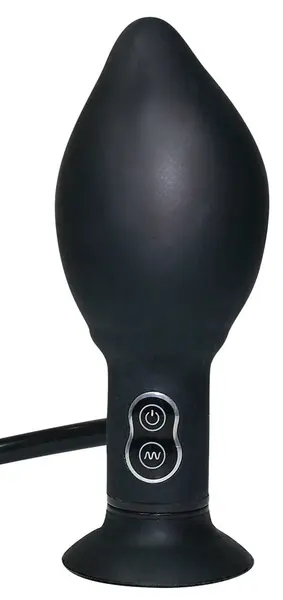 You2Toys True Black Inflatable Vibrating Plug 7-Mode Silicone 17cm