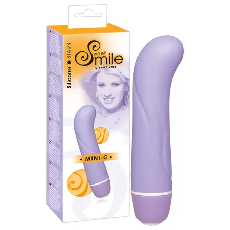 Sweet Smile Mini-G Compact Vibrator Purple Silicone 12.4cm