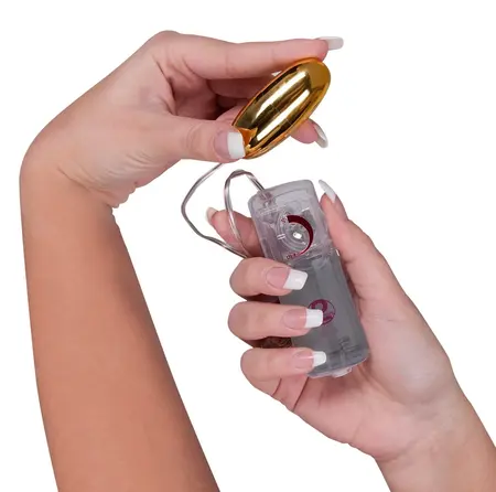 Golden Star мини вибратор с няколко скорости, златист, 6 см