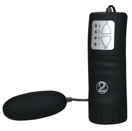 Velvet Black Bullet by You2Toys - 4-Level Wired Vibration, 6 cm, ABS/PU
