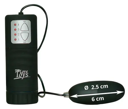 Velvet Black Bullet by You2Toys - 4-Level Wired Vibration, 6 cm, ABS/PU