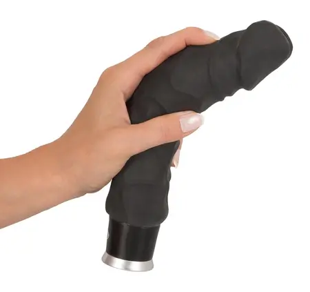 Nature Skin Big Vibe Black Flexible Vibrating Model 23cm TPR