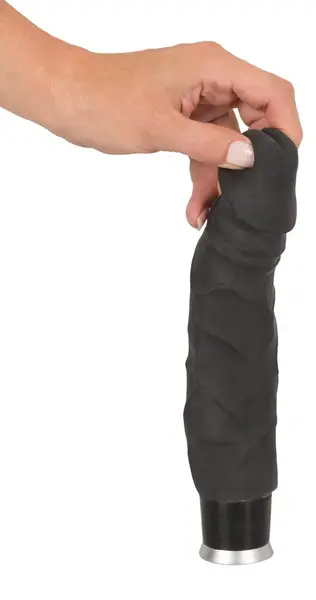 Nature Skin Big Vibe Black Flexible Vibrating Model 23cm TPR