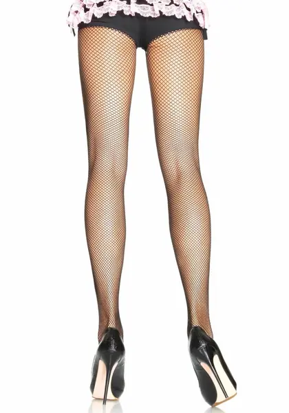 Leg Avenue Nylon Fishnet Pantyhose Black - Durable Mesh Tights
