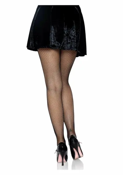 Leg Avenue Nylon Fishnet Pantyhose Black - Durable Mesh Tights