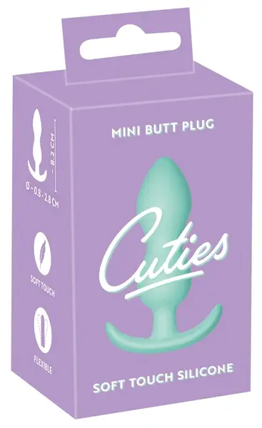 Cuties Green Silicone Mini Plug - Compact, Flexible, Silk Touch Finish