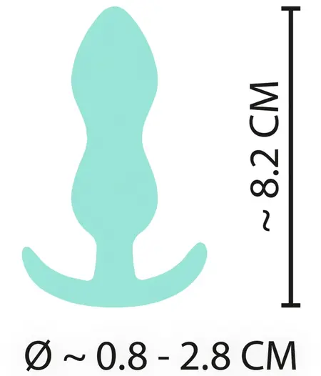 Cuties Green Silicone Mini Plug - Compact, Flexible, Silk Touch Finish