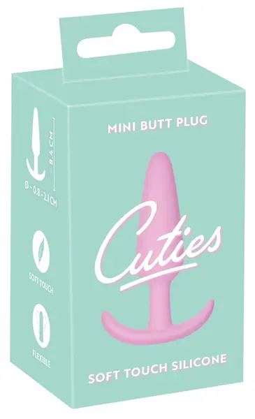 Cuties Mini Intimate Plug Rose Silicone Compact Flexible 8.4cm