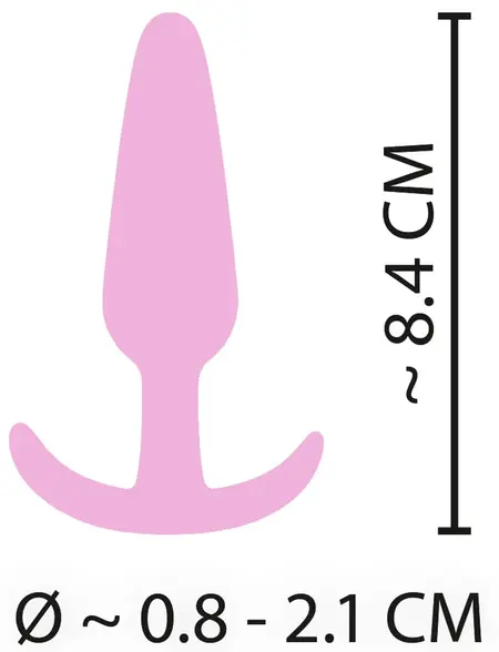Cuties Mini Intimate Plug Rose Silicone Compact Flexible 8.4cm