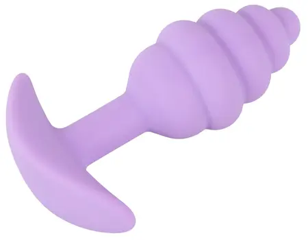 Cuties Silicone Compact Plug Purple - Textured Beginner’s Model 7.5 cm