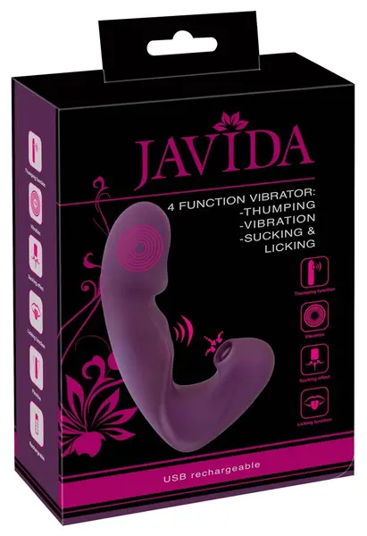 Javida 4 Function Vibrator Silicone Multi-Mode Intimate Device 18cm