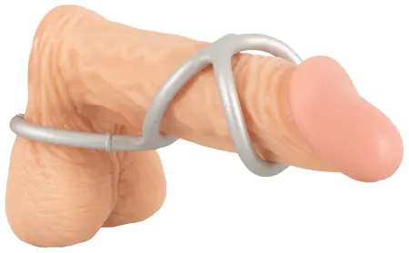 You2Toys Metallic Triple Silicone Intimate Support Ring Set, Silver, Flexible