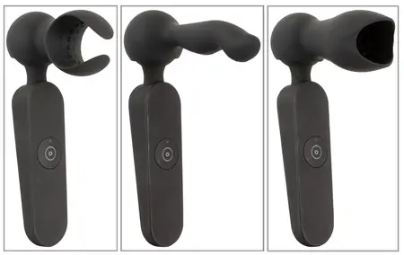 Couples Choice Wand Multi-Attachment Vibrating Massager, 21.5 cm, Black