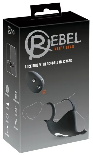 Rebel RC Remote-Controlled Intimate Ring with Ball Massager, Medium