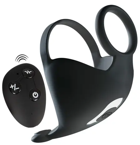 Rebel RC Remote-Controlled Intimate Ring with Ball Massager, Medium