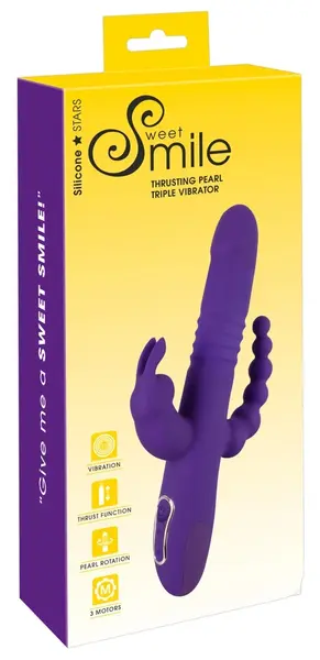 Sweet Smile Triple Thrusting V Multi-Function Silicone Intimate Device