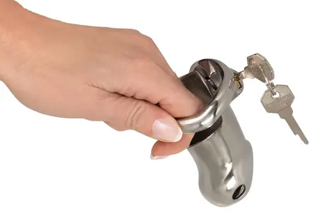 Fetish Collection Chastity Cage II Stainless Steel Short Lockable System