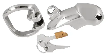 Fetish Collection Chastity Cage II Stainless Steel Short Lockable System