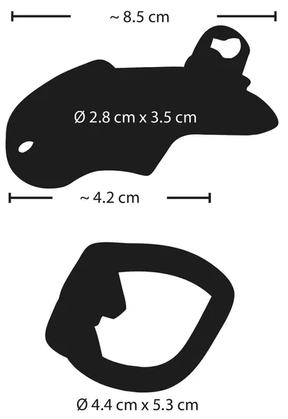 Fetish Collection Chastity Cage II Stainless Steel Short Lockable System