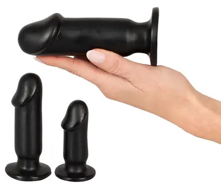 ANOS Anal Plug Training Kit 3 Sizes Flexible PVC Suction Base