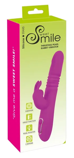 Sweet Smile Thrusting Pearl Ra Pink Dual-Action Intimate Device 26cm