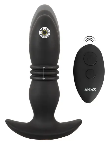 ANOS RC Thrusting Massager - Remote-Controlled, Black, 14.4-15.9 cm