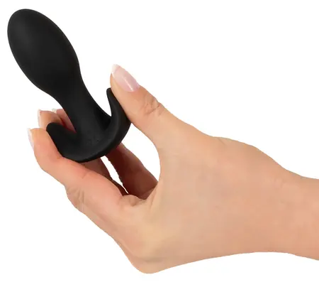 ANOS Mini Plug Vibrating Silicone Black 20 Modes Compact Size