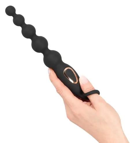 ANOS Vibrating Anal Beads Flexible 7-Mode Silicone 22.1cm Black