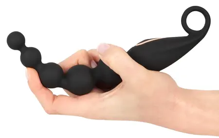 ANOS Vibrating Anal Beads Flexible 7-Mode Silicone 22.1cm Black