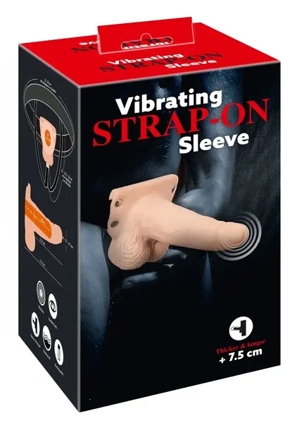 You2Toys Vibrating Strap-On Sleeve Adjustable Waterproof 17.5cm